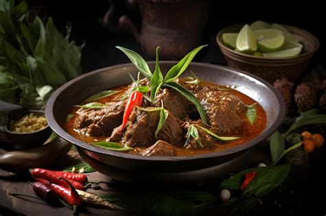  Rendang! Aromatic and Spicy Beef Stew Steeped in Coconut Milk for Hours